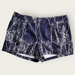 Mossimo Shorts Womens Sz L Blue White Geometric Design Elastic Waist Loungewear